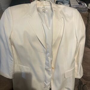 talbots Size 14 Women’s Button Up Dress Shirt White With Pockets Collared